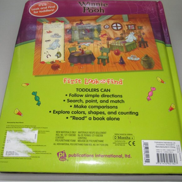 Disney Winnie the Pooh Happy Halloween – First Look and Find – Hardcover Toddler - Picture 2 of 3